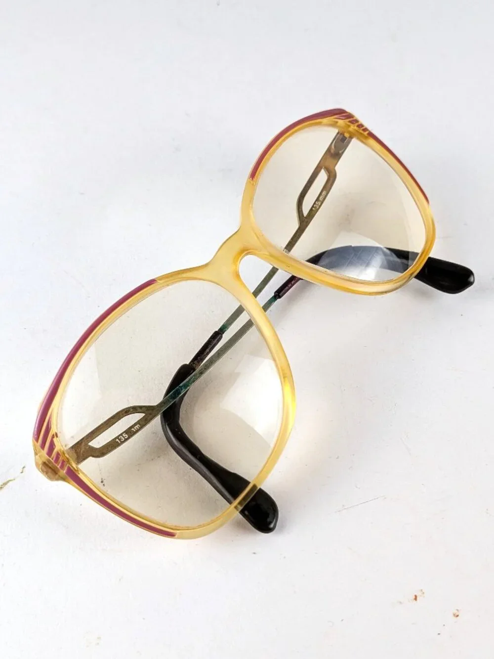 Vintage 80s/90s Women's Bifocal Glasses w/ Pink Accent